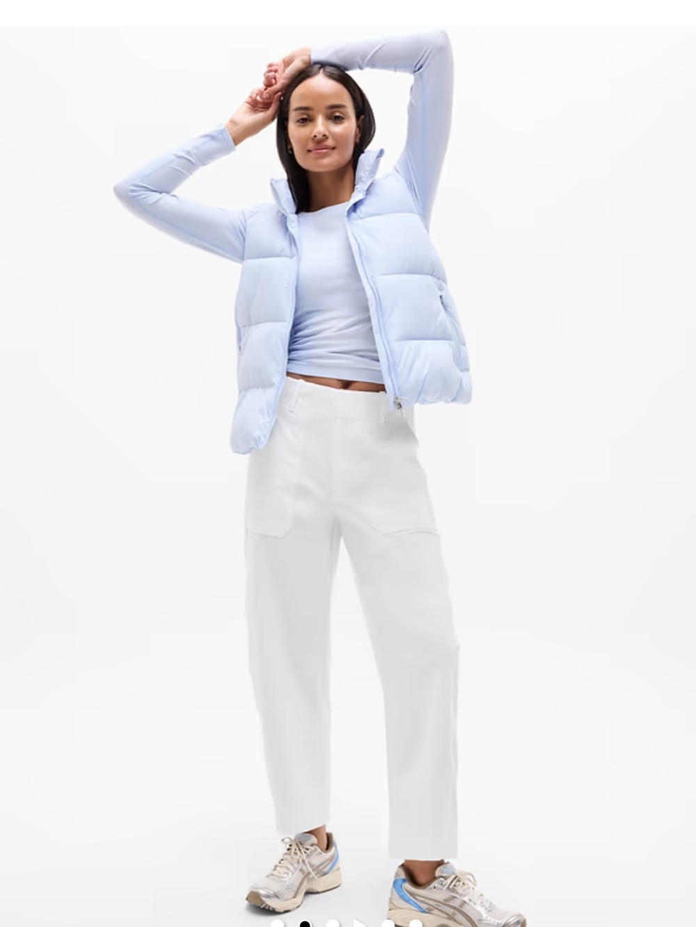 Athleta Skyline Utility White High-Rise Barrel -Leg Pants 16 Relaxed Gorpcore